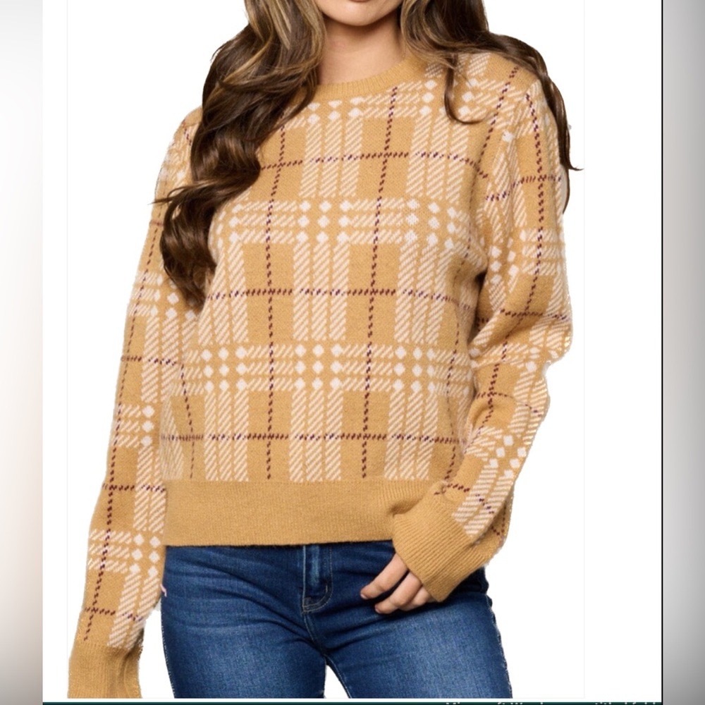 "NWT Women's Multi-Print Chic Long Sleeve Sweater"